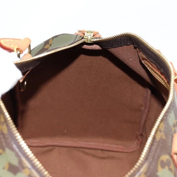 LOUIS VUITTON Monogram Graffiti Speedy 30 Bag Green Khaki M92194 Auth 116281AM - Picture 12 of 16
